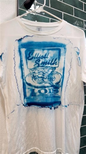 Making my own Elliott shirt 🥧 #diyprojects #upcycledclothing #elliottsmith #cyanotype