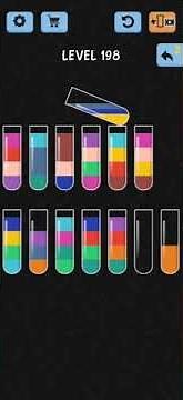 Water Color Sort Level 198 Walkthrough Solution iOS/Android