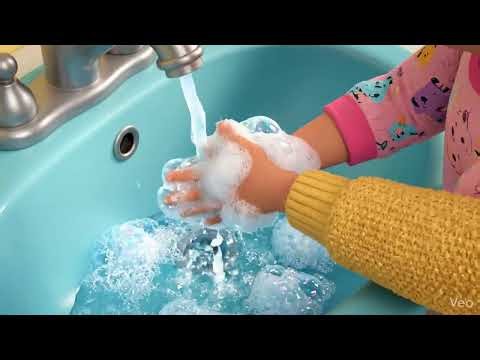 Toddler Washing Hands with Bubbles , Cute & Fun Handwashing Time....