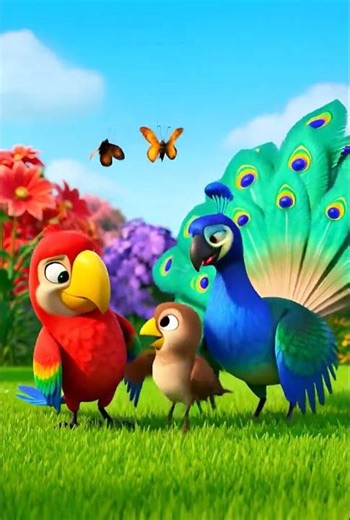 Cute Birds Dancing | Funny Kids Cartoon Short dancing bird