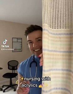 1.2M views · 43K reactions | cpr with acrylics isn't easy  (this is joke, lol ) | Nurse Blake | Facebook