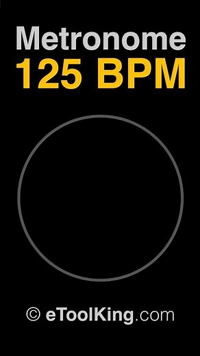 125 BPM Metronome | visual | voice | accent | music | jogging | running | 4k | new
