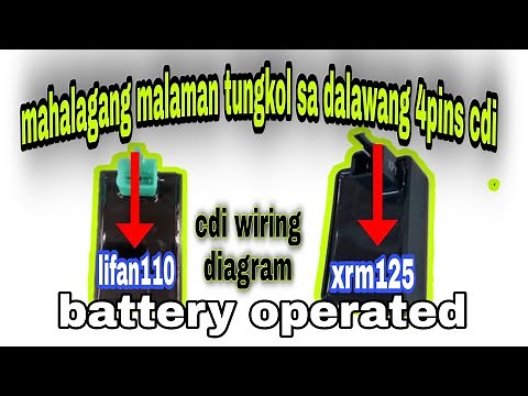 CDI WIRING DIAGRAM LIFAN110,XRM125 (4PINS) MAHALAGANG MALAMAN!!! ‪@rdworksideas‬