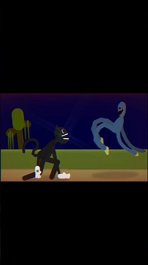 Cartoon cat vs Huggy Wuggy #cartooncat #huggywuggy