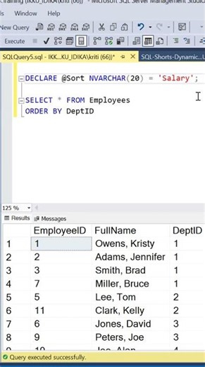 SQL Tricks | Dynamic Sort #sqltricks #fallintoshorts