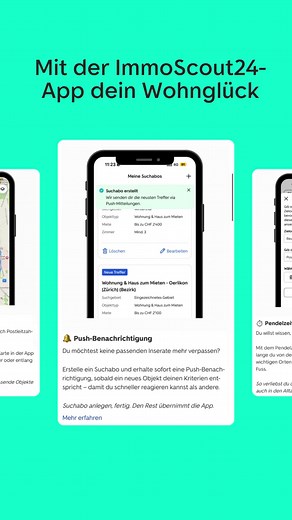 Jetzt mit den ImmoScout24 App-Funktionen dein Wohnglück finden 🔎✨🏡 #immoscout24 #immoscout24ch