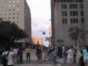 Houston Veterans Day - Helicopter Flyover Downtown