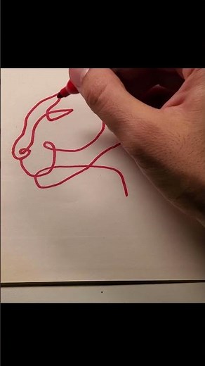 How to Draw Cougar, One Line Art, Animal Drawing, Cougar Face Sketch, #YouTubeShorts