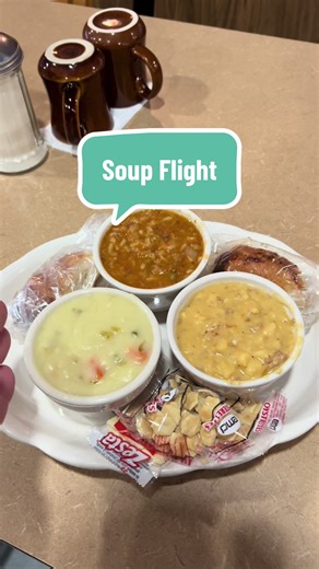 Soup Flight 🍲 — Dec 28 Can’t decide? Try a little of everything 🤤 Fresh, hot soups at Michael’s Kitchen 📍16 Mile & Groesbeck #MichaelsKitchen #SoupFlight #SoupOfTheDay #MichiganEats #LocalEats