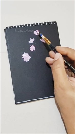 Abstract Flower Painting Idea for Beginners. ✨ #art #painting #shorts