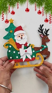 351K views · 4.5K reactions | beautiful santa claus sleigh with reindeer for christmas #fblifestyle | My Arts & Crafts | Facebook