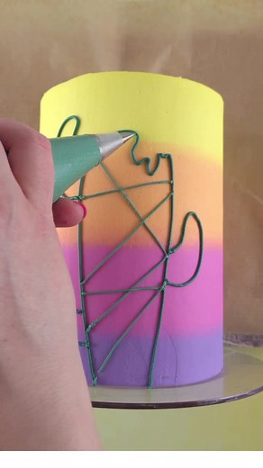 String Art Cactus Cake Tutorial