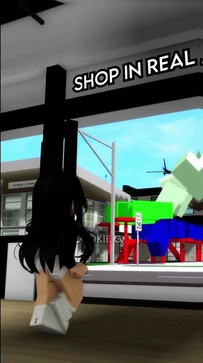 Cute Cookie Gaming shopping in real life?! face reveal pt. 3 #roblox #fyp #shorts #brookhaven