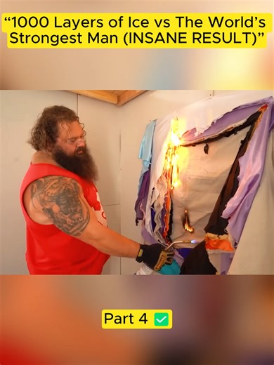 “1000 Layers of Ice vs The World’s Strongest Man (INSANE RESULT)” #1000Layers #WorldsStrongestMan #Satisfying #FYP