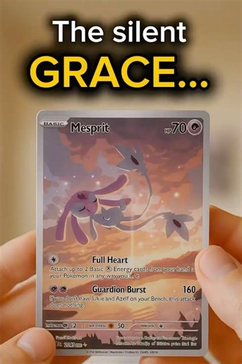 The Silent Grace 🌅 Mesprit Pokémon Card Art Reveal #shorts