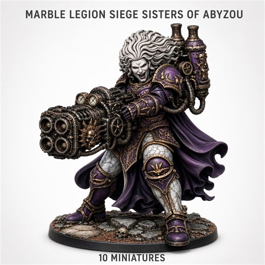 Chaos of Excess Daughters and Fallen Siege Sisters of Abyzou 2.0 Special and Heavy Weapons - Marble Legion Highland Gaming Minis Exclusive - Etsy