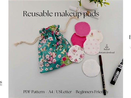 Easy Sewing Patterns for Reusable Makeup Remover Pads, Ideal for Beginners (first Project in PDF), Sewing Pattern for Reusable Makeup Pads - Etsy Canada