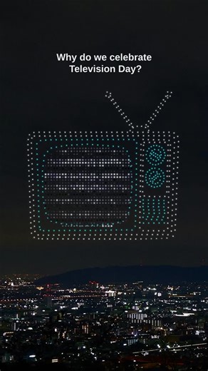 Sky Light Shows | Drone Light Shows on Instagram: "From connecting homes to lighting up the sky the spirit of Television Day lives on with Skylight [Skylight Shows, Drones, Drone Light Show, Aerial Storytelling, Sky Art, Light Choreography, Visual Poetry, Drone Entertainment, Personal events, Marketing, Advertising, ooh, Experiential, Eventtech, MagicThroughPrecision,NextGenEvents, EventSolutions, DroneTechnology, AerialEntertainment, TechDrivenEvents]."