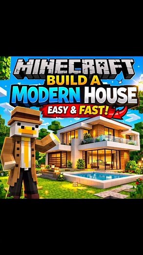 Minecraft: Build an EASY Modern House Tutorial 🏠 | Best Starter House