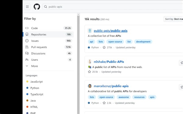 史上最全公用API大全，查找API/后台接口一步到位