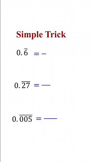 Pure Repeating Decimal to Fractions - How to Convert