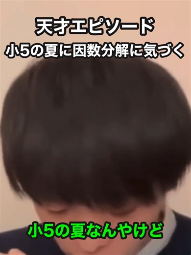 【天才エピソード】小5の夏に因数分解に気づく #雷獣 #灘 #天才 #数学