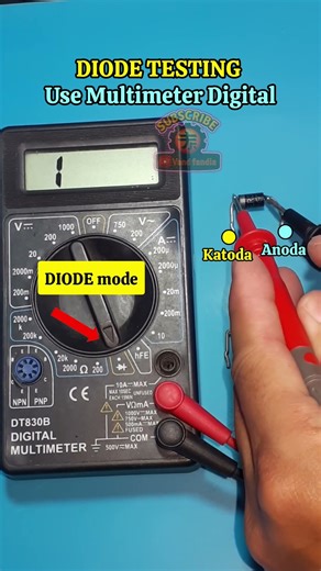 DIODE TESTING USING MULTITESTER DIGITAL #automobile #electronics #tech #electronic #shorts