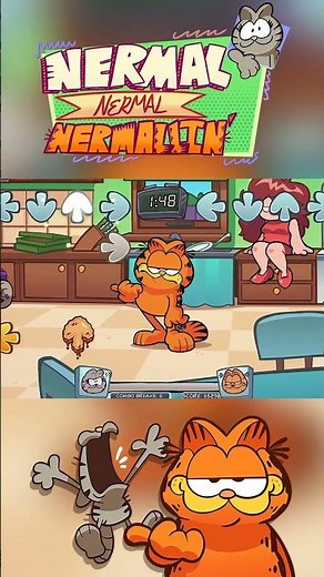 FNF: Nermal Vs Garfield // Nermal Nermal Nermallin' [Reboot] // Funny Moment #shortvideo #shorts