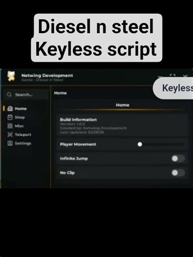 Steel and Diesel script — just check it out in the description and the comment section guys