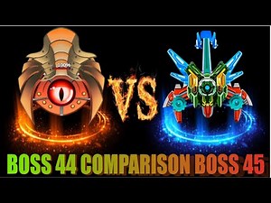How alien shooter boss 44 vs boss 45 Galaxy Attack comparison mode ‪@WorldBosses‬