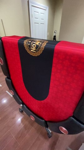 Triton Premium Poker Table for 10 Players - Foldable and Long-Lasting Poker Table, Luxurious Vegas Style Casino Experience at Home