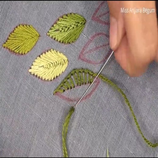 7.9K views · 36 reactions | #leafembroidery #embroidery | Hand Embroidery Designs | Facebook