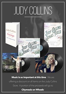 15K views · 505 reactions | I hope you enjoy listening to my music. Please visit the online store to purchase your own items at a discounted rate. A portion of the proceeds will be donated to Citymeals On Wheels. https://hifi247.com/judy-collins.html | Judy Collins | Facebook