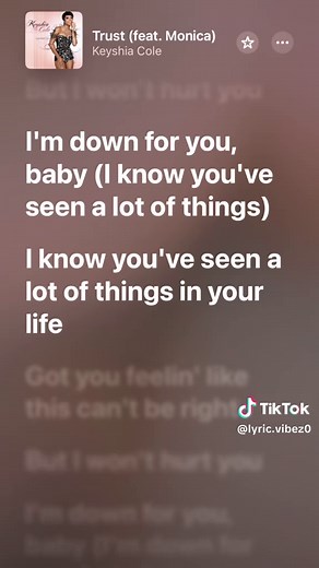 Trust me- Keyshia Cole ft. Monica #lyrics #music #applemusic #keyshiacole #monica