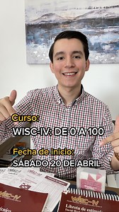 Psicólogo, el WISC-IV es una de las pruebas psicológicas más utilizadas para obtener el coeficiente intelectual en niños y adolescentes. Aprende a aplicarla, calificarla, interpretarla y a realizar un reporte de resultados de 0 a 100 en nuestro curso intensivo de 5 sesiones. Solo dale click al botón de WHATSAPP y recibe toda la información 👇🏻 | Psique y Ciencia