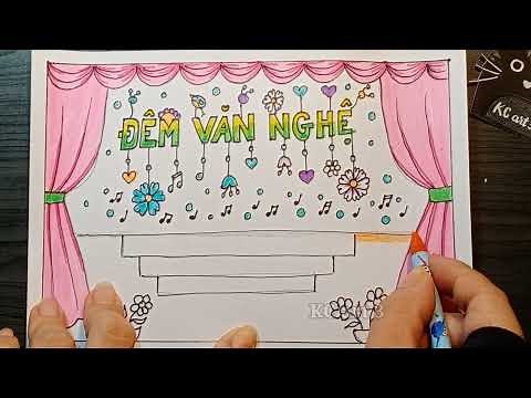 Vẽ trang trí Sân Khấu | Trang Trí Hội Trường | Vẽ Sân Khấu | Vẽ Hội Trường | KC art 3