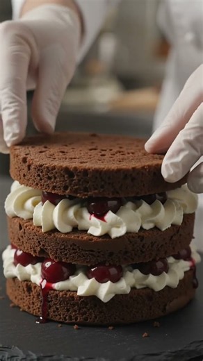 Making Black Forest Cake From Scratch | Rich Chocolate Cake, Cherries & Whipped Cream 🇩🇪🍒✨