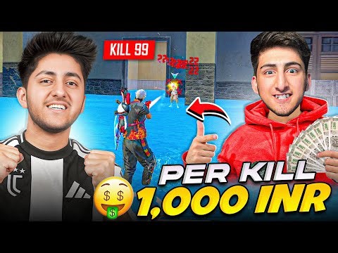 Per Kill ₹1,000 Challenge With Sunny In Free Fire Crazy Challenge 😍 - Garena Free Fire