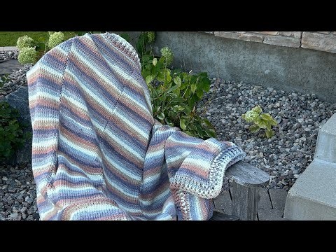 Beautiful Reversible Couch Blanket ~ Studio 155 Bulky Knitting Machine