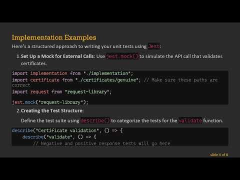 Mastering Jest for Effective Certificate Validation Testing