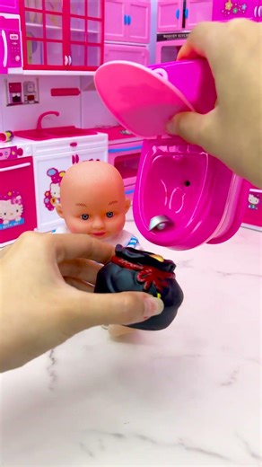 Satisfying With Unboxing Doll Toilet Set Toys, ASMR Video #shorts