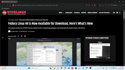 #FedoraLinux 44 Is Now Available for Download. This release enables the NTSYNC kernel module for Wine and gaming packages, and modernizes the Fedora Games Lab edition. ARTICLE: https://9to5linux.com/fedora-linux-44-is-now-available-for-download-heres-whats-new