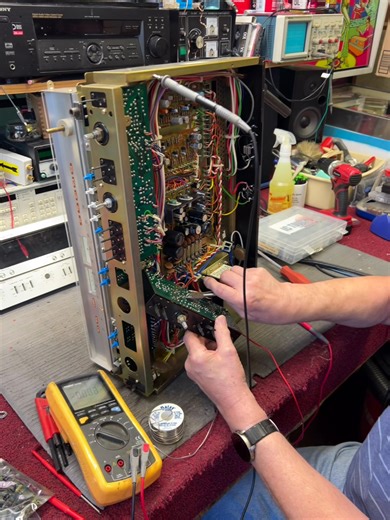 Pioneer SX850 on the bench. #hifiaudio #vintageaudio #audiophile #audiophiles #vintagestereo #workvibes #stereo #classicaudio #stereosound | The Vintage Audio Shop