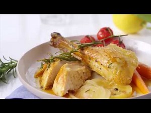 Tupperware - Recipe - Lemon, Thyme, & Rosemary Roasted Chicken with Ultra Pro (Customary units)