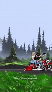 Harley Davidson Motorcycle toon style drawing by TUF Designs. #harleydavidsonriders | TUF Designs
