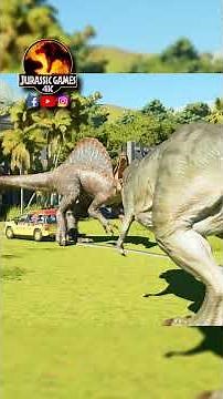 🔥T-REX vs SPINOSAURUS – Two Monsters, One Kill in Jurassic Park | JWE3