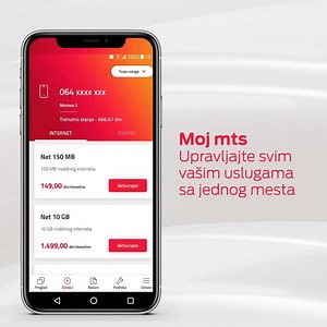 Kada imaš sve pod kontrolom, možeš da se opustiš i zaista uživaš u uslugama koje koristiš. Instaliraj aplikaciju Moj mts i možeš uvek da proveriš stanje svog računa, listing poziva, dopuniš pripejd kredit, aktiviraš dodatke ili budeš u toku sa promocijama. | Mts
