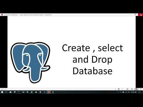 Part 25 - Create , select and drop a database in PostgreSQL.