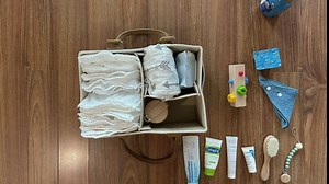 Baby Diaper Caddy Organizer, Diaper Organizer with Removable Dividers, Car Diaper Caddy, Baby Organizer for Changing Table, Nursery Storage Caddy for Baby Essentials, Regular Size