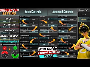 All BASIC & ADVANCED Control Settings Guide in PUBG/BGMI 2025 | Pubg All Basic/Advance Setting 2025😱